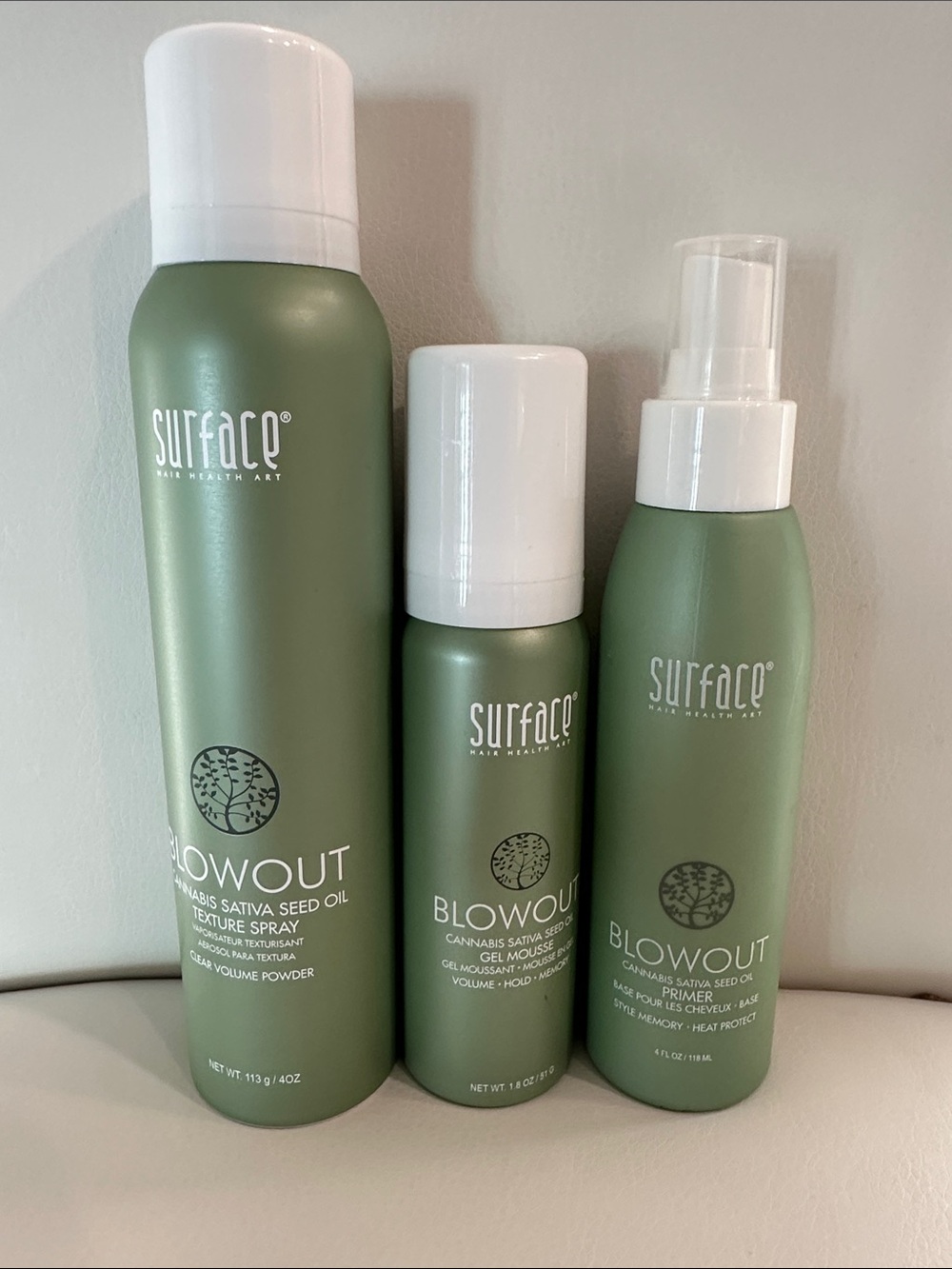 Blowout Hair Care Trio in Sage Green